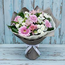 Букет цветов из:  Герберы, Альстромерии и Хризантемы #REPLACE_PRED# Новозавидовский