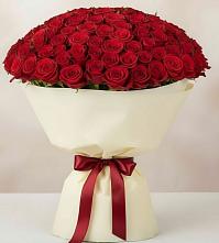 Букет 101 Красная роза Милано в Новозавидовский