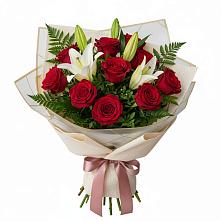 Букет цветов из:  Лилии и Розы #REPLACE_PRED# Новозавидовский