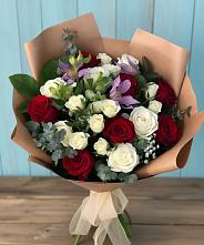 Букет цветов из:  Розы и Альстромерии #REPLACE_PRED# Новозавидовский