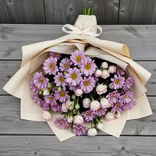 Букет цветов из:  Розы и Хризантемы в Новозавидовский