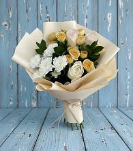 Букет цветов из:  Розы и Хризантемы в Новозавидовский