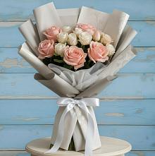 Букет цветов из:  Розы #REPLACE_PRED# Новозавидовский