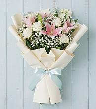 Букет цветов из:  Лилии в Новозавидовский