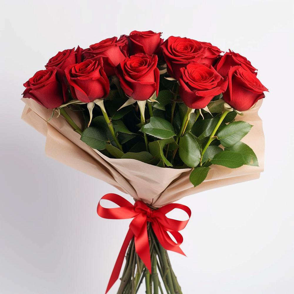Букет 11 Красных роз Эдлесс Лав в Новозавидовский