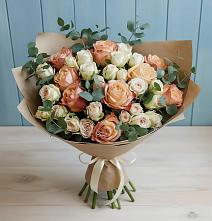 Букет цветов из:  Альстромерии и Розы в Новозавидовский